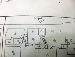 Кадастровый план на котором располагается поликлиника. Сочи, июнь 2012 г. Фото Светланы Кравченко для "Кавказского узла"