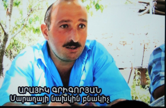 Кадр из фильма. Бывший житель с.Мараги... Кадр из фильма. Бывший житель с.Мараги...