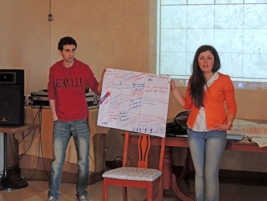 Исаак и Мариам презентуют работу. Исаак и Мариам презентуют работу.