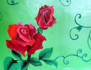 Роспись в интерьере Республиканского психоневрологического  диспансера, выполненная студентами колледжа дизайна КБГУ. КБР, Чегем, октябрь 2013 г. Фото Дарьи Безверховой и Аланы Губаревой для "Кавказского узла"