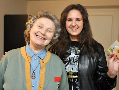 Нийоле Садунайте, известная литовская диссидентка и политзаключенная советского времени, пришла поддержать Эгле в суде. Вильнюс, 21 апреля 2011 г. Фото: Martynas Jocius, Balsas.lt