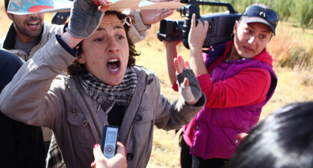 Акция протеста экологов в Хосровском заповеднике. Армения, 5 ноября 2012 г. Фото: © PanARMENIAN Photo/Hrant Khachatryan