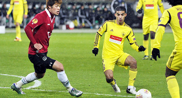 Матч 1/16 финала "Анжи" с "Ганновером 96". Германия, 21 февраля 2013 г. Фото пресс-службы ФК "Анжи", http://www.fc-anji.ru