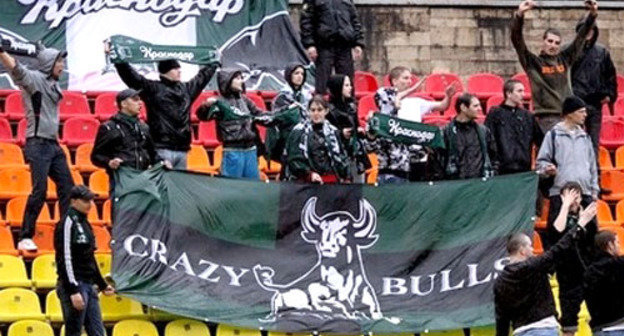 Фанаты футбольного клуба «Краснодар». Фото: пресс-служба ФК «Краснодар»