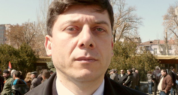 Пресс-секретарь партии "Наследие" Овсеп Хуршудян. Фото Армине Мартиросян для "Кавказского узла"