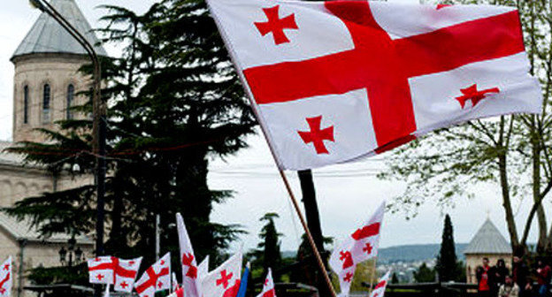 Флаг Грузии. Фото: Александр Имедашвили, NEWSGEORGIA