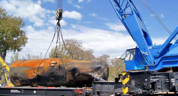 Ликвидация последствий крушения поезда на станции Белая Калитва. Ростовская область, 13 мая 2013 г. Фото http://www.kalitva.ru/