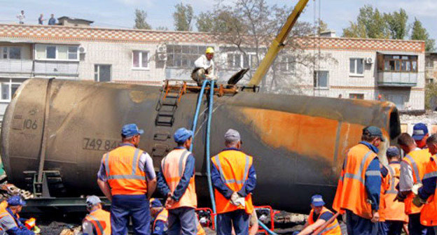 Устранение последствий аварии на станции Белая Калитва. Фото http://www.kalitva.ru/