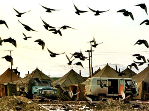 Пункт временного размещения "Промжилбаза". Ингушетия. Фото http://www.ekhokavkaza.com/