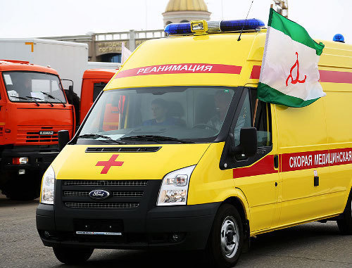 Новый автомобиль скорой помощи. Ингушетия, Магас, 10 июня 2013 г. Фото: http://www.ingushetia.ru