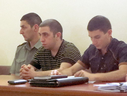 Обвиняемый в государственной измене Рафаел Авакян в зале заседания суда первой инстанции. Нагорный Карабах, Степанакерт, 25 июня 2013 г. Фото Алвард Григорян для "Кавказского узла"