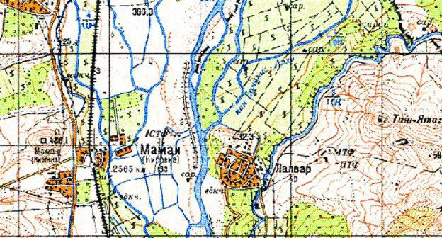 Топографическая карта. Источник: http://loadmap.net