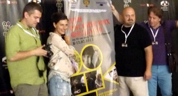 Режиссеры фильмов программы "Дни русского кино" в кинотеатре "Москва". Ереван, 9 июля 2013 г. Фото Армине Мартиросян для "Кавказского узла"