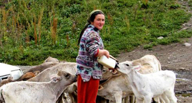 Жительница села Хосрех Кулинского района Дагестана. Фото: Рашид, http://www.odnoselchane.ru/