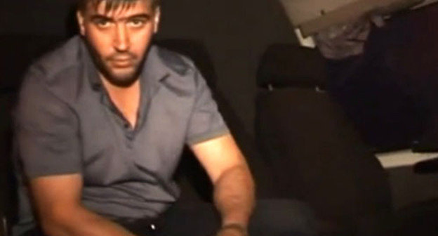 Один из подозреваемых в нападении на депутата Госдумы РФ Романа Худякова. Волгоградская область, 10 июля 2013 г. Фото: Пресс-служба ГУ МВД России по Волгоградской области