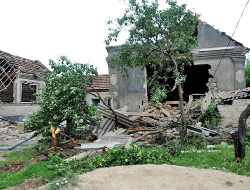 Дом в сельского поселения Исламей Баксанского района, в котором находилась группа лиц, причастная к деятельности бандподполья. Кабардино-Балкария, 18 июля 2013 г. Фото http://nac.gov.ru/
