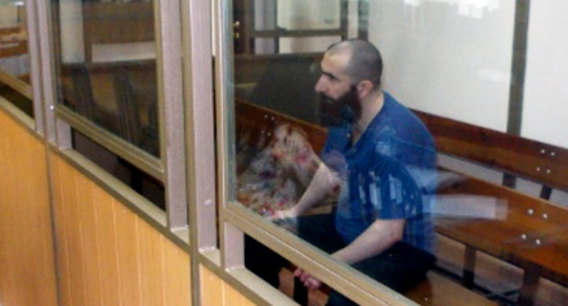 Али Тазиев на скамье подсудимых во время слушания его дела в Северо-Кавказском окружном военном суде. Ростов-на-Дону, 17 мая 2013 г. Фото Александра Масалова, http://u-f.ru