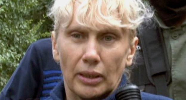 Инесса Тарвердиева во время следственного эксперимента. Кадр оперативной видео-съемки ГУ МВД России по РО