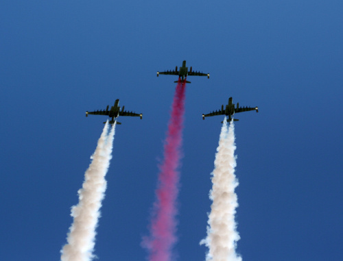 Авиашоу, посвященное 117-летию со дня рождения грузинского авиаконструктора Александра Картвелишвили. Тбилиси, 8 сентября 2013 г. Фото Анны Коноплевой для "Кавказского узла"