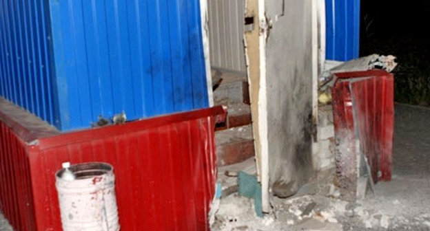 На месте взрыва у ДПС в Кировском районе Волгограда. 7 августа 2013 г. Фото: ГУ МВД России по Волгоградской области, http://34.mvd.ru/