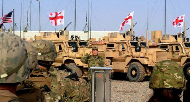 Грузинская военная база в Афганистане. Фото: www.facebook.com/SaakashviliMikheil