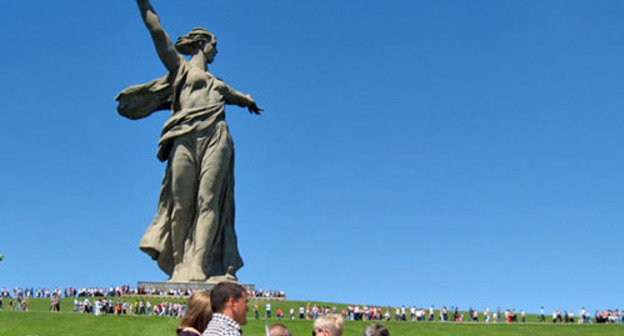 Скульптура "Родина-мать" на Мамаевом кургане, Волгоград. Фото Вячеслава Ященко для "Кавказского узла"