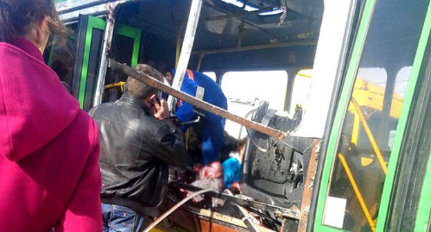 На месте теракта. Волгоград, 21 октября 2013 г. Фото: Дмитрий Алексеевич/vk.com