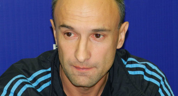 Один из голодавших, многодетный родитель Николай Шамаев. Фото Татьяны Филимоновой для "Кавказского узла"