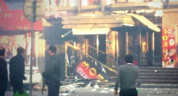 На месте взрыва. Махачкала, 30 октября 2013 г. Фото Twitter.com/Ramazan Gaziev