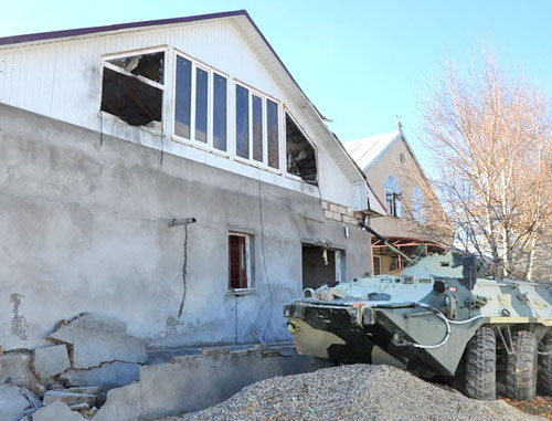 В населенном пункте Залукокоаже в Зольском районе введен режим контртеррористической операции. КБР, 29 октября 2013 г. Фото http://nac.gov.ru/