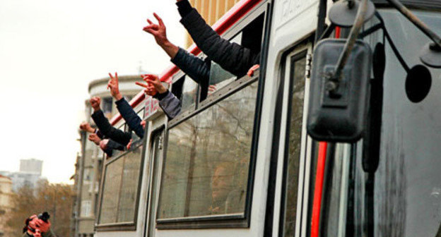 Акция протеста в поддержку жителей Исмаиллы. Баку, 26 января 2013 г. Фото Азиза Каримова для «Кавказского узла»