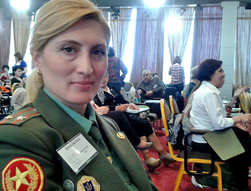 Подполковник министерства обороны Армении Нарине Карапетян во время конференции "Кавказ наш общий дом". Ереван, 14 апреля 2014 г. Фото Армине Мартиросян для "Кавказского узла"