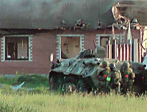 Спецоперация в селе Сагопши Малгобекского района Ингушетии 24 мая 2014 г. Фото  пресс-службы ФСБ РФ по РИ предоставлено  управлением по взаимодействию со СМИ
администрации главы РИ 