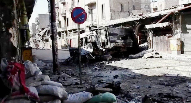 Улица в Аллепо после боев. Сирия. Фото: Voice of America News: Scott Bobb reports from Aleppo, Syria https://ru.wikipedia.org