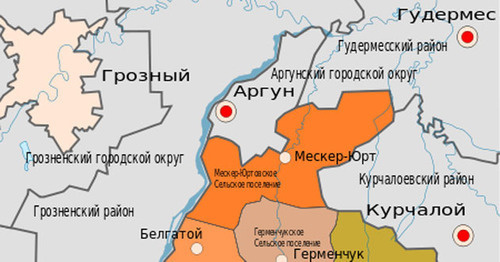 Карта Шалинского района Чечни. Фото: Дагиров Умар https://ru.wikipedia.org Карта Шалинского района Чечни. Фото: Дагиров Умар https://ru.wikipedia.org