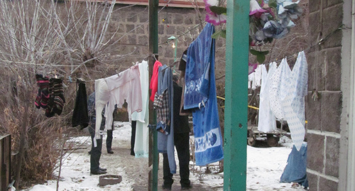 Двор дома семьи Аветисянов, 13 января 2015. Фото Тиграна Петросяна для "Кавказского узла"