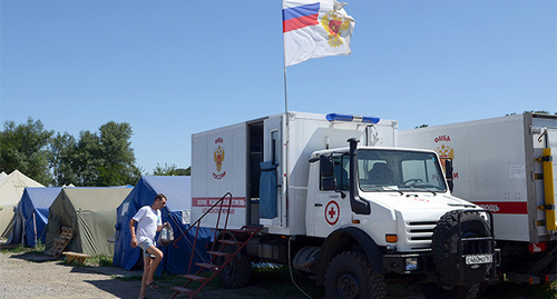 Пункт временного размещения в Гуково. Ростовская область. Фото Олега Пчелова для "Кавказского узла" Пункт временного размещения в Гуково. Ростовская область. Фото Олега Пчелова для "Кавказского узла"