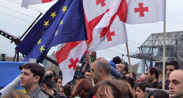 Акция "Мы выбираем Европу". Тбилиси, апрель 2014 г. Фото Эдиты Бадасян для "Кавказского узла"