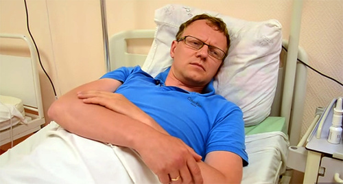 Евгений Горлов в отделении травматологии Городской больницы №4 сочи. Фото: Александр Валов, http://blogsochi.ru/