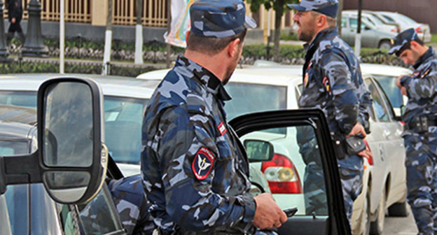 Сотрудники полиции Чечни. Фото Магомеда Магомедова для "Кавказского узла"
