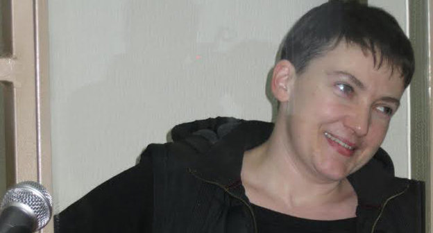 Надежда Савченко в зале Донецкого городского суда, 2 ноября 2015 года. Фото Константина Волгина для "Кавказского узла"