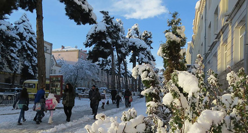 После снегопада в Степанакертк. Фото Алвард Григорян 
