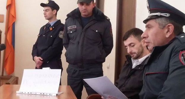Айк Кюрегян в зале суда. Фото: RFE/RL