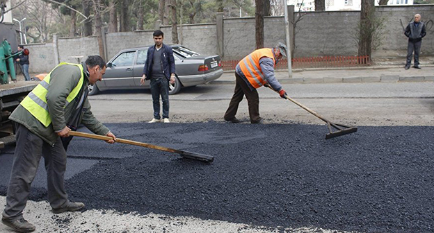 Ремонтные работы. Фото: facebook.com/CityHallofTbilisi