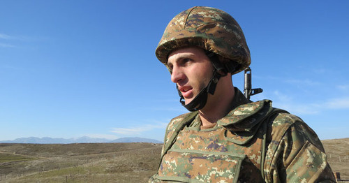 Военнослужащий Армии обороны Нагорного Карабаха. 27 декабря 2015 г. Фото Алвард Григорян для "Кавказского узла"
