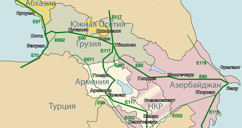 Карта Военно-Грузинской дороги. Фото http://avtoturistu.ru/blog/trassy_evropa/366.html