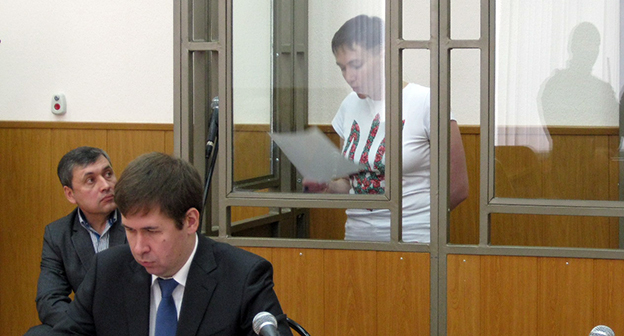 Надежда Савченко в Донецком городском суде, 4 февраля 2016 года.
Фото Константина Волгина для "Кавказского узла"