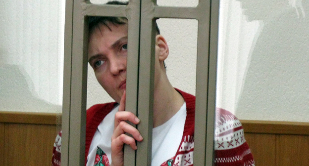 Надежда Савченко  в Донецком городском суде,
Фото Константина Волгина для "Кавказского узла"