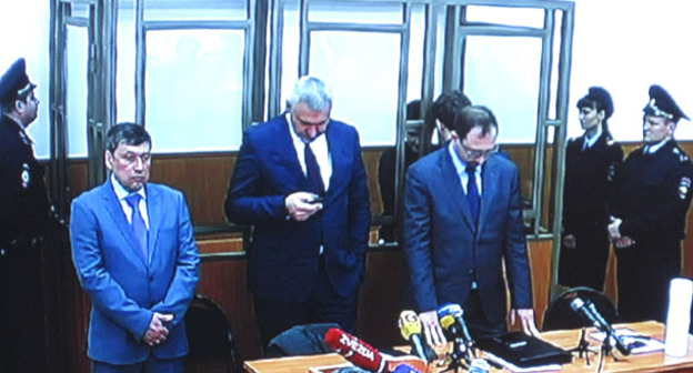 Второй день оглашения приговора Надежде Савченко, кадр с монитора видеотрансляции. 22 марта 2016 г. Фото Константина Волгина для "Кавказского узла"  