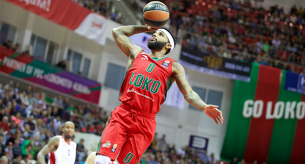 Игрок команды "Локомотив-Кубань". Фото: http://www.lokobasket.com/news/5440030.html